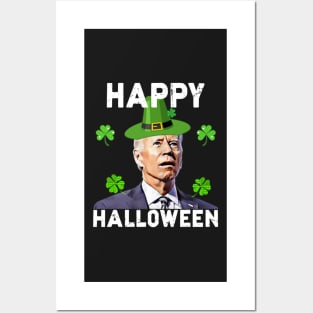 Happy Halloween Funny Joe Biden St Patrick's Day Vintage Posters and Art